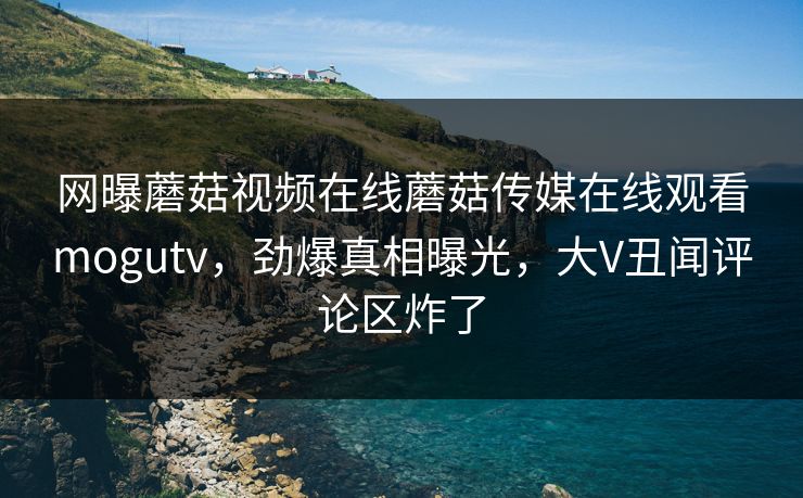 网曝蘑菇视频在线蘑菇传媒在线观看mogutv，劲爆真相曝光，大V丑闻评论区炸了