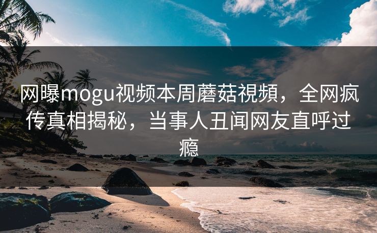 网曝mogu视频本周蘑菇視頻，全网疯传真相揭秘，当事人丑闻网友直呼过瘾