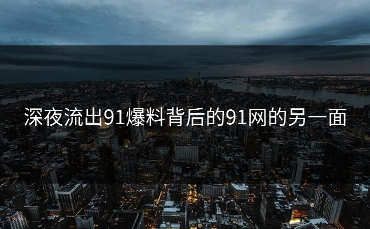 深夜流出91爆料背后的91网的另一面